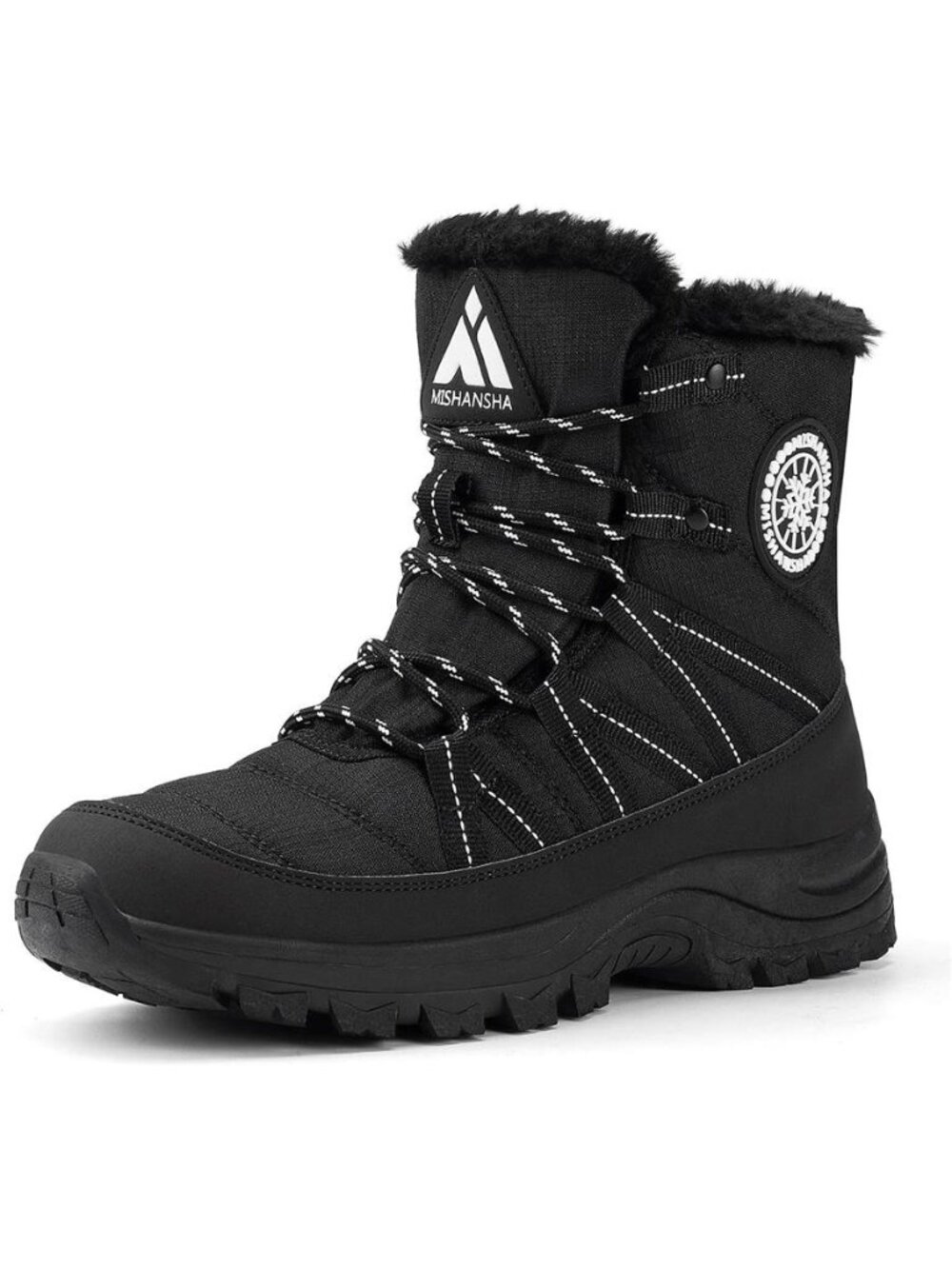Women's Snow Boots Fur Lined Water-Resistant Insulated Ankle Boots